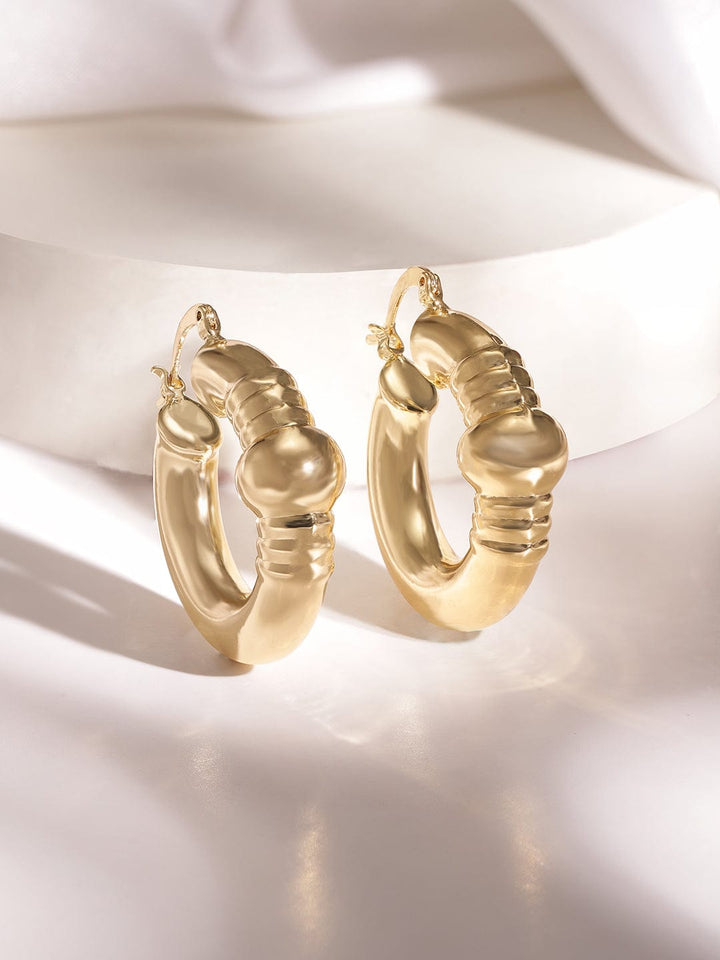 18k Gold plated Tarnish free water proof Infinite Iris hoop Earring Earrings