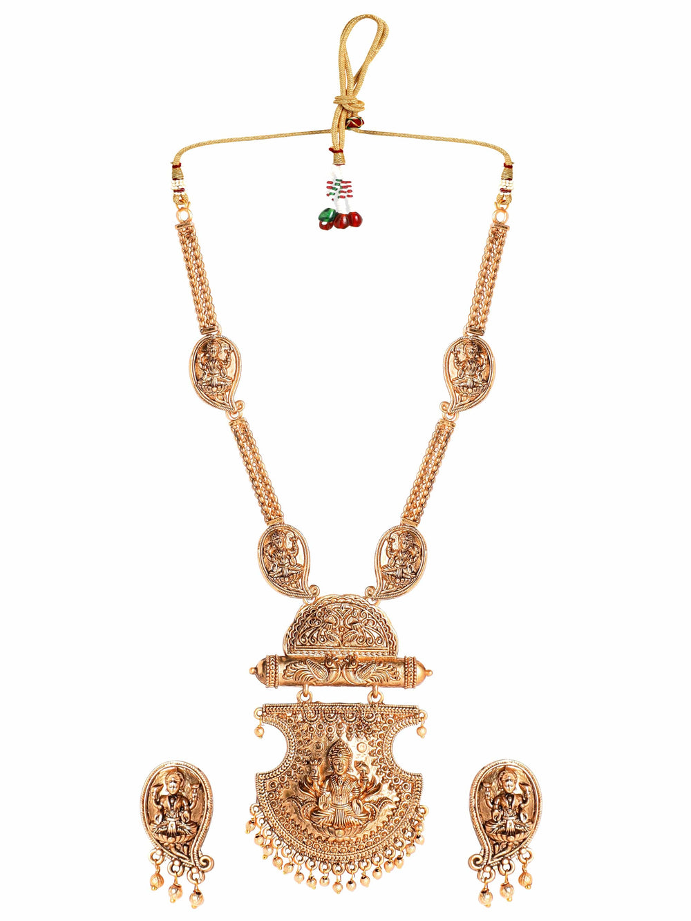 Modern Royalty: Stylish Gold-Tone Necklace Set for a Regal Look Jewelery Sets
