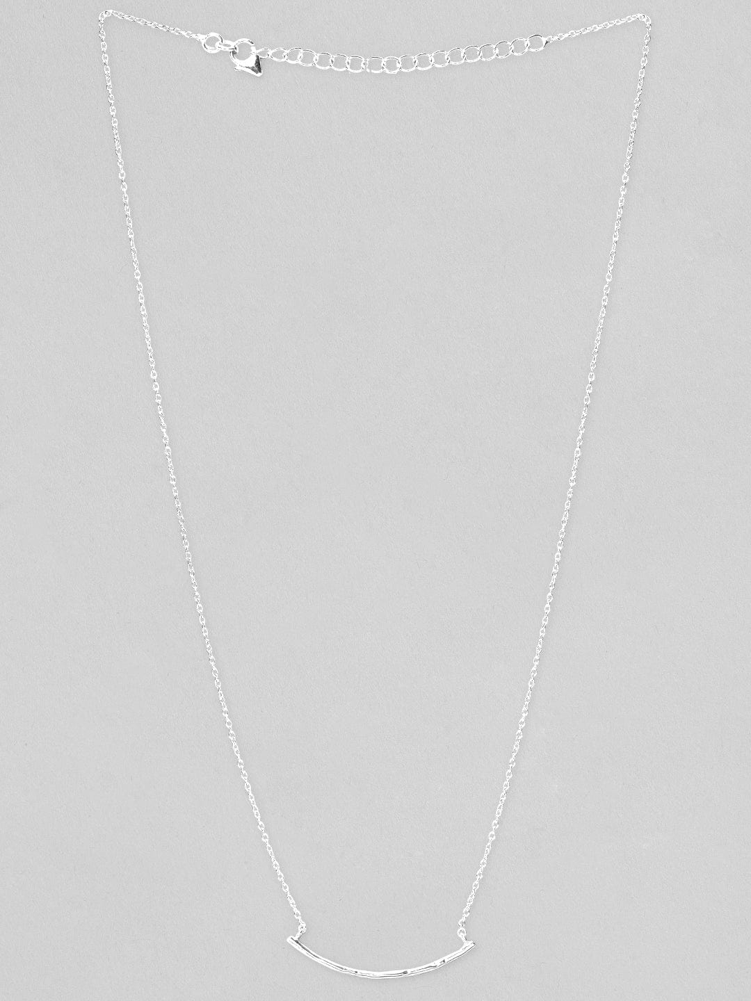 Rubans 925 Silver The Celestial Curve Pendant Necklace Chain & Necklaces