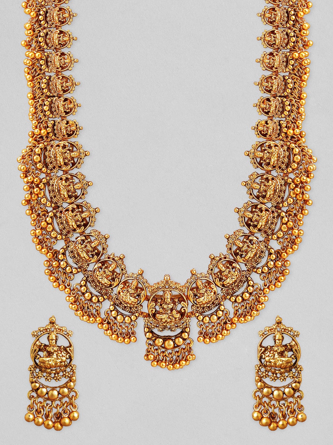 Rubans Gold Plated Temple Necklace Set Necklace Set