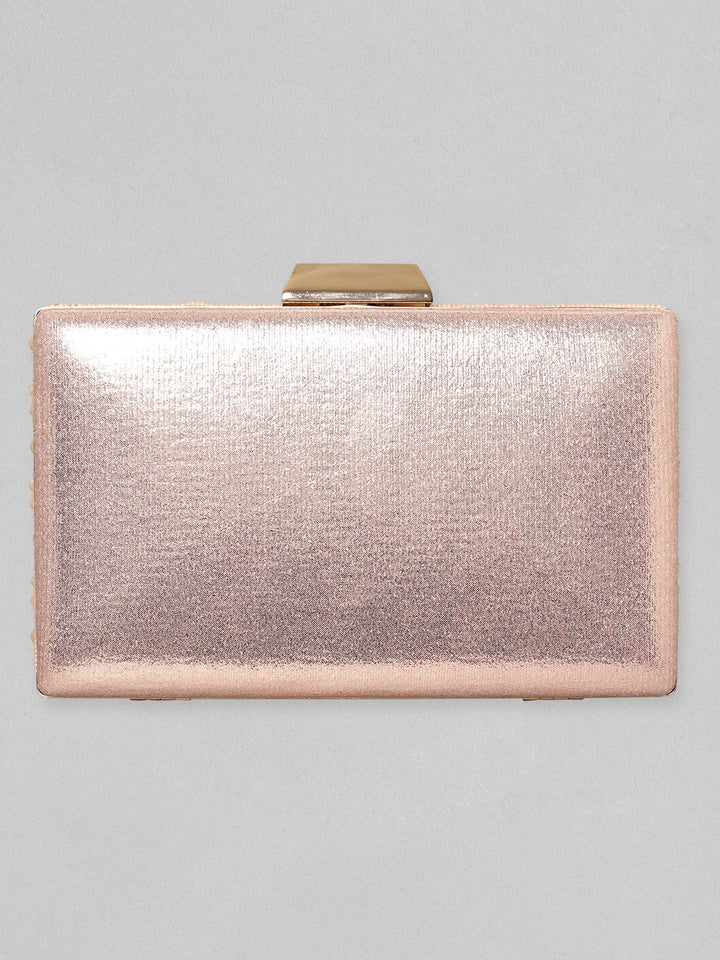 Rubans Pink Embellished Shopper Handheld Bag Clutches