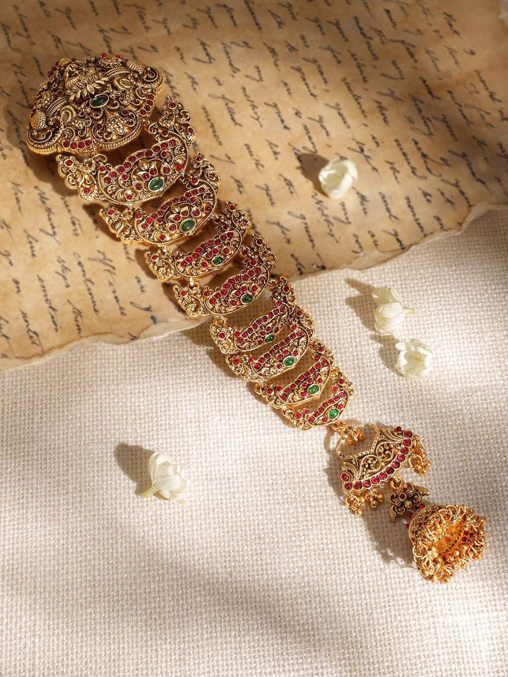 Rubans Stone-Studded Jadai Billai Head Jewellery Head Jewellery