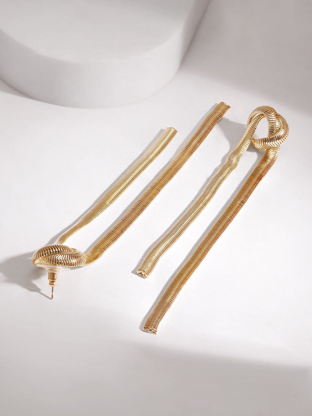 Rubans Voguish Women's 18KT Gold Plated Linked Chain Shoulder Duster Earrings Drop Earrings