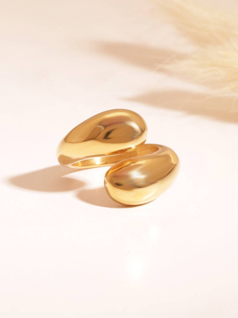 Rubans Voguish Women's 18KT Gold Plated Stainless-Steel Waterproof Tarnish-Free Demi-Fine Finger Ring Rings