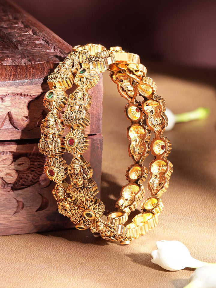 Set of 2, 22K Gold plated temple bangle Bangles & Bracelets