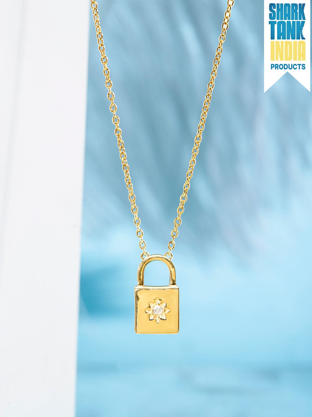 Buy Pave Diamond Lock Pendant Necklace 14k Solid Gold Padlock Online in  India 