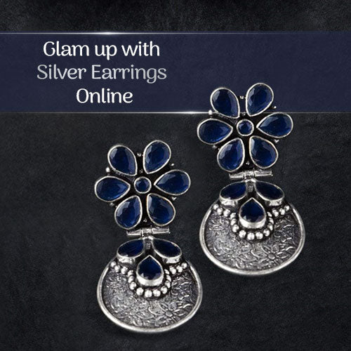 Glam Up with Silver Earrings Online