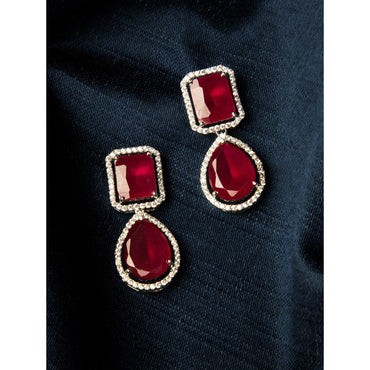 Premium Radiance American Diamond Zirconia Drop Earrings