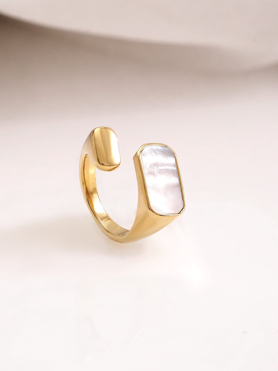 18 KT Gold-Plated Stainless Steel Tarnish Free Waterproof Finger Rings Ring