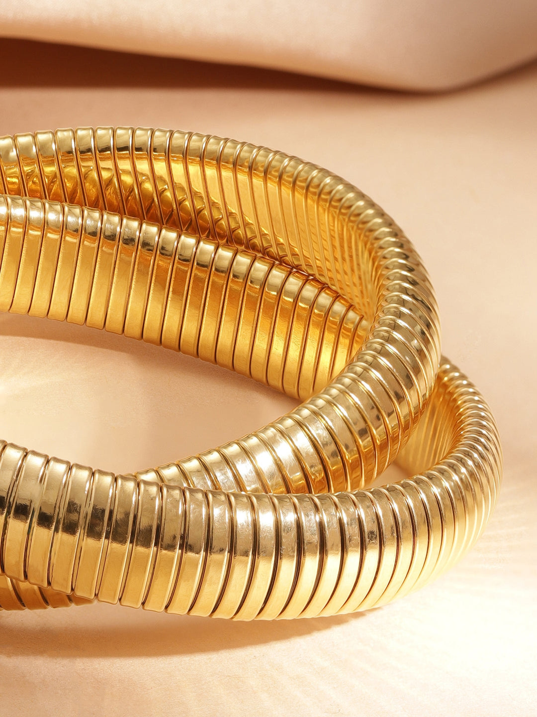 18k Gold palted tarnish free water proof shimmmering Swirls Bracelet Bangles & Bracelets