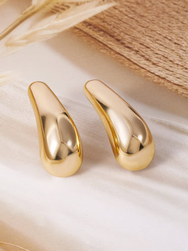 18K Gold Plated Copper Statement Stud Earrings Earrings