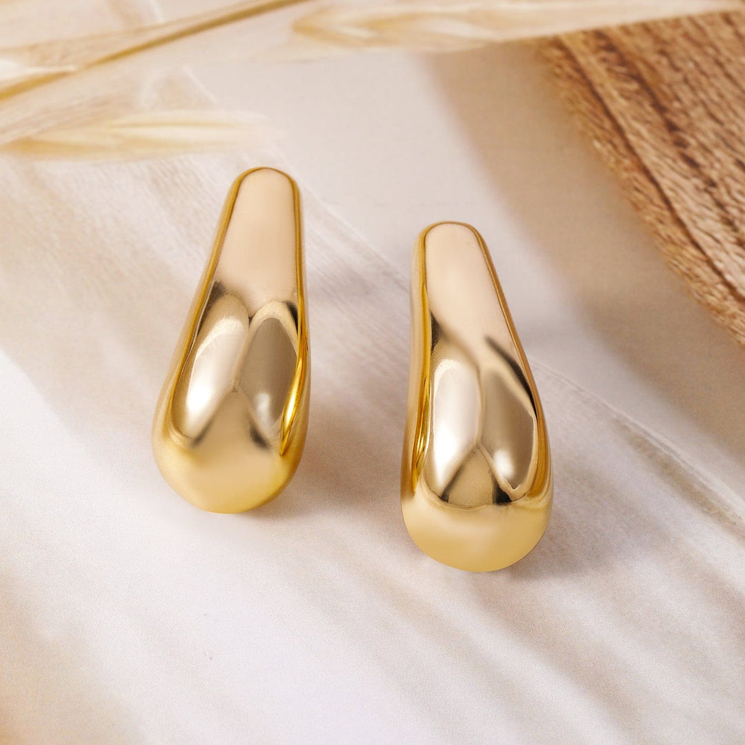 18K Gold Plated Copper Statement Stud Earrings Stud Earrings