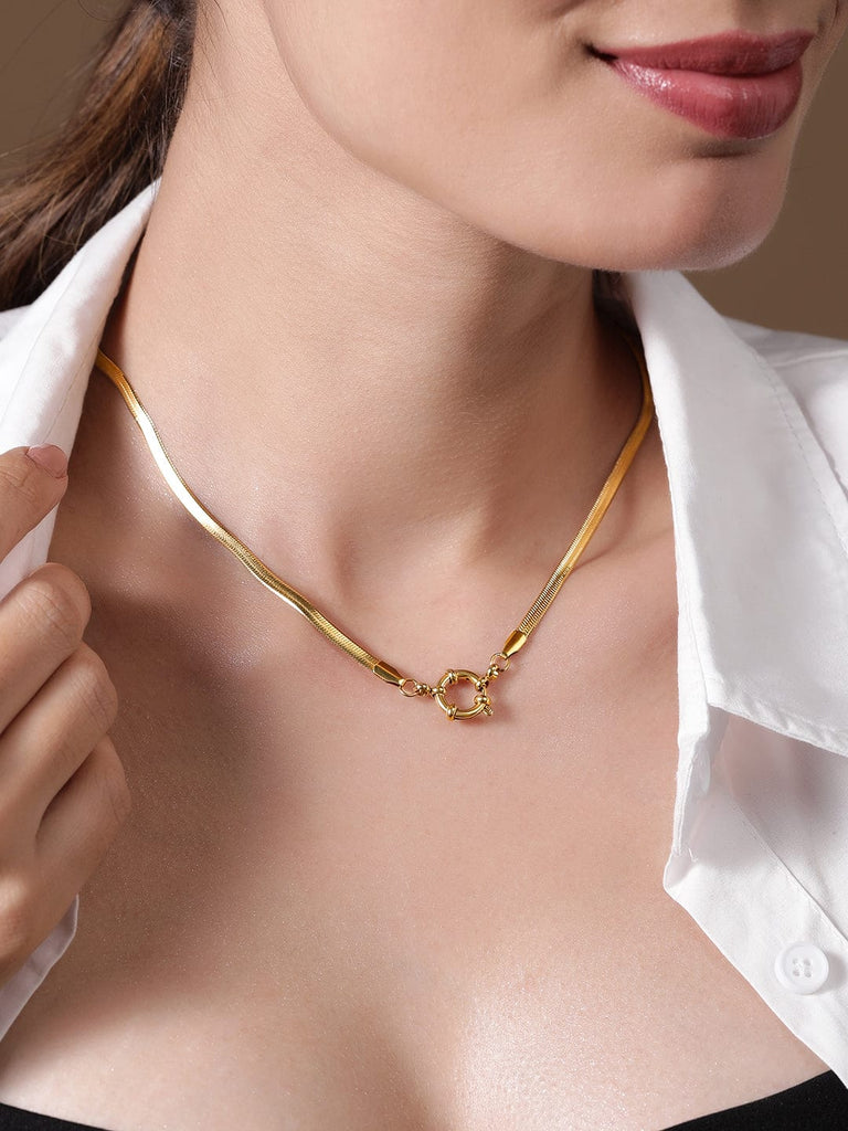 18K Gold Plated Stainless Steel Tarnish-Free Waterproof Chain