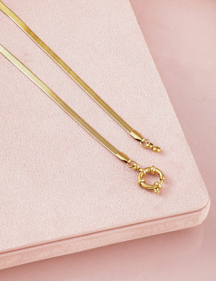 18K Gold Plated Stainless Steel Tarnish-Free Waterproof Chain Necklace Chain & Necklace