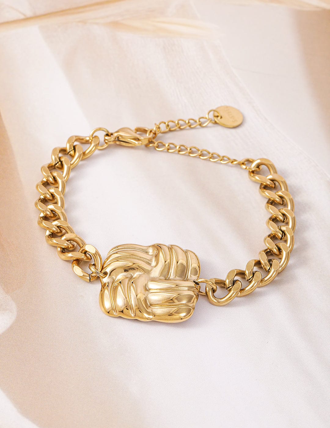 18K Gold Plated Stainless Steel Tarnish-Free Waterproof Chunky Chain Bracelet Bracelet