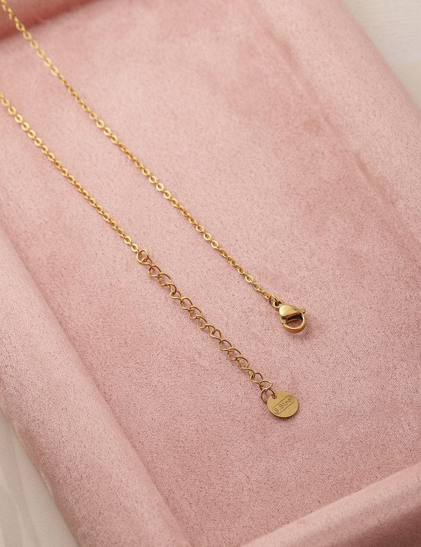 18K Gold-Plated Stainless Steel Tarnish-Free Waterproof Clover Pendant Necklace Necklace & Chains