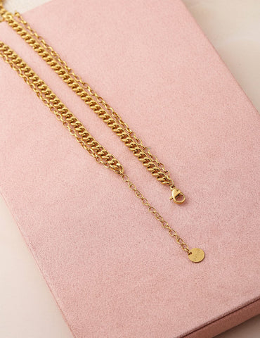 18K Gold-Plated Stainless Steel Tarnish-Free Waterproof Evil Eye Layered Necklace Necklace & Chains