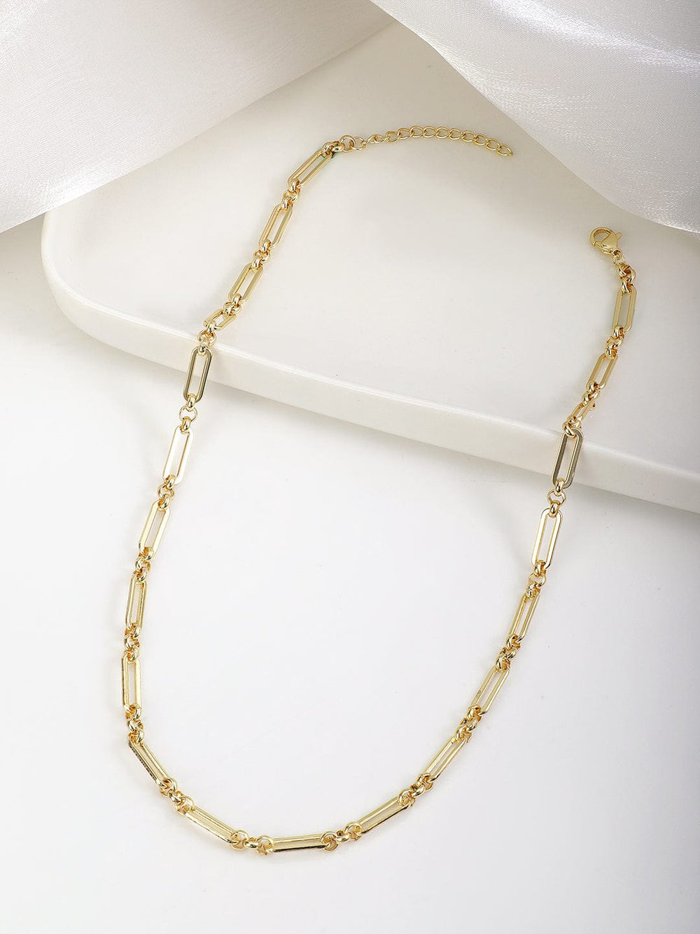 18K Gold Plated Stainless Steel Waterproof Link Chain Necklace Necklace & Chains