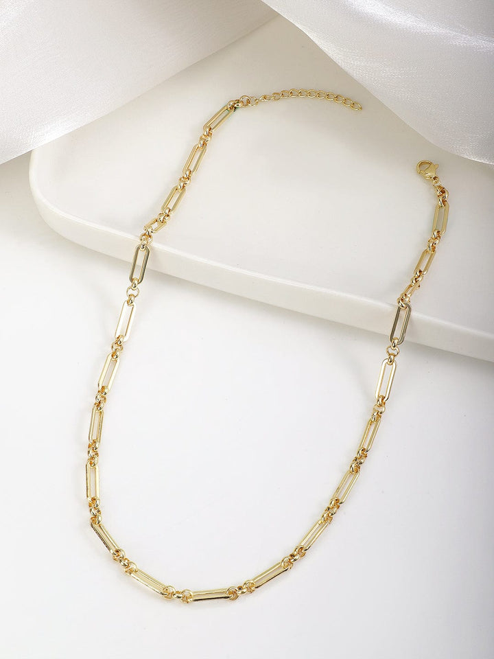 18K Gold Plated Stainless Steel Waterproof Link Chain Necklace Necklace & Chains