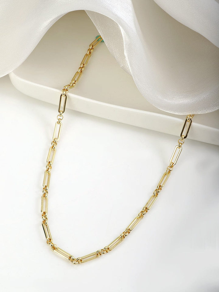 18K Gold Plated Stainless Steel Waterproof Link Chain Necklace Necklace & Chains