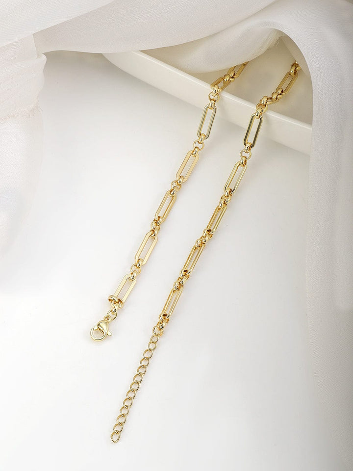 18K Gold Plated Stainless Steel Waterproof Link Chain Necklace Necklace & Chains