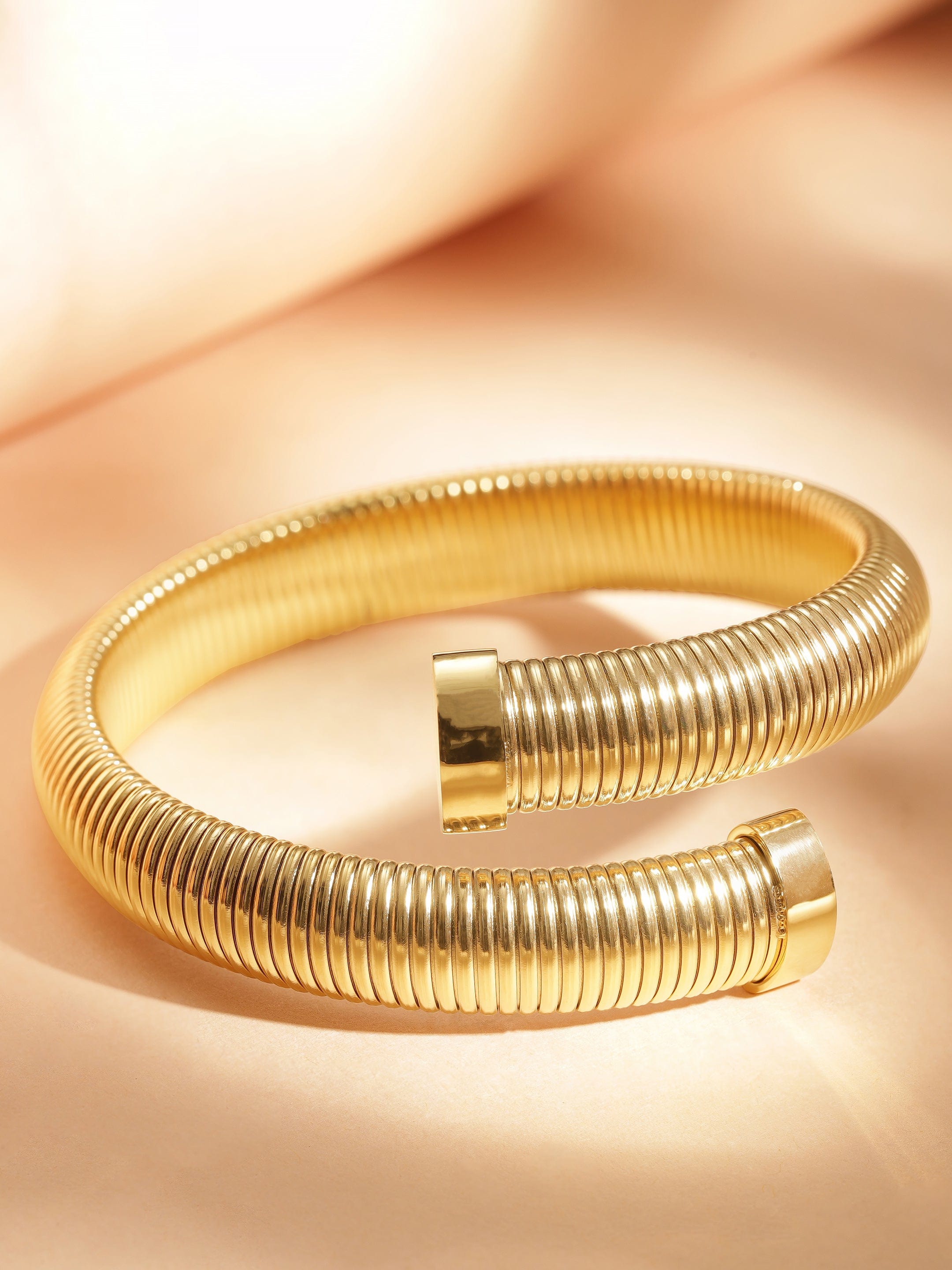 18k Gold Charm C Bangle | Personalized Charm Bracelet | STAC Fine Jewellery