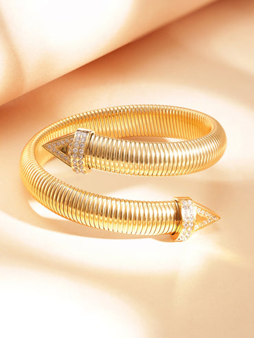 18k Gold Plated Tarnish free stainless steel water proof Gaze of Glamour Bracelet Earrings