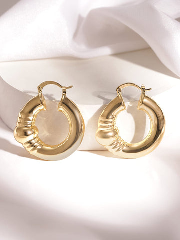 18k Gold plated Tarnish free water proof Infinite Iris hoop Earring Earrings