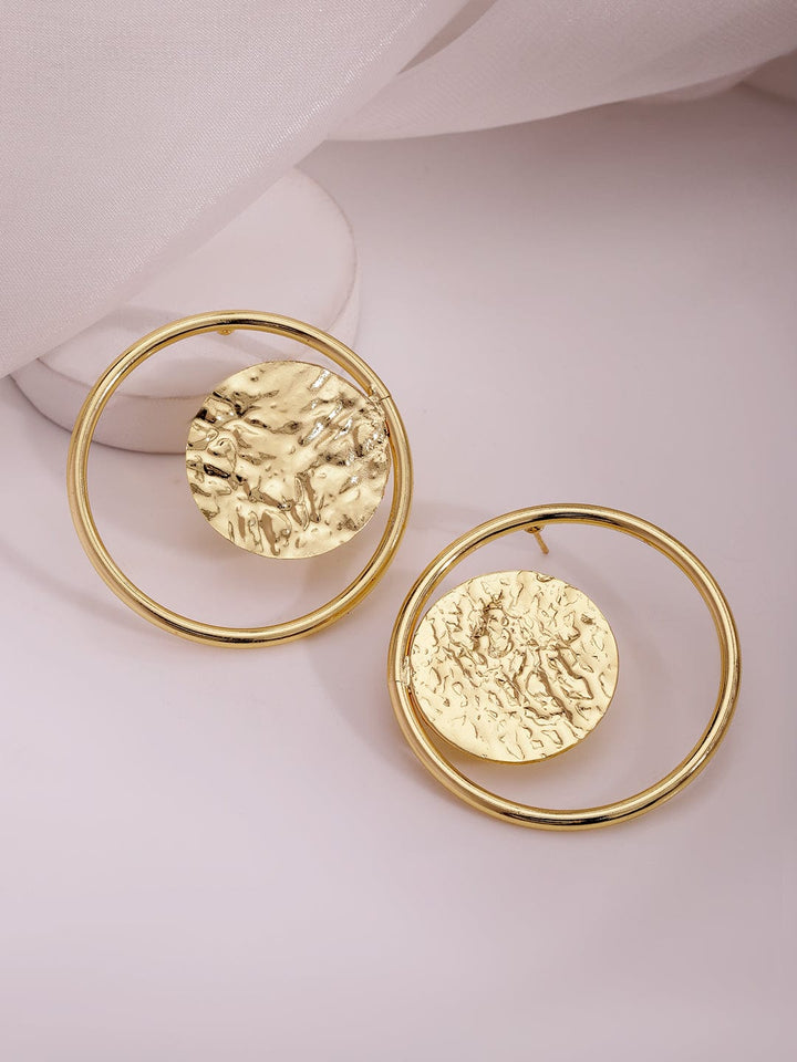 18KT Gold Plated Brass Circular Hoop Earrings Hoop Earrings
