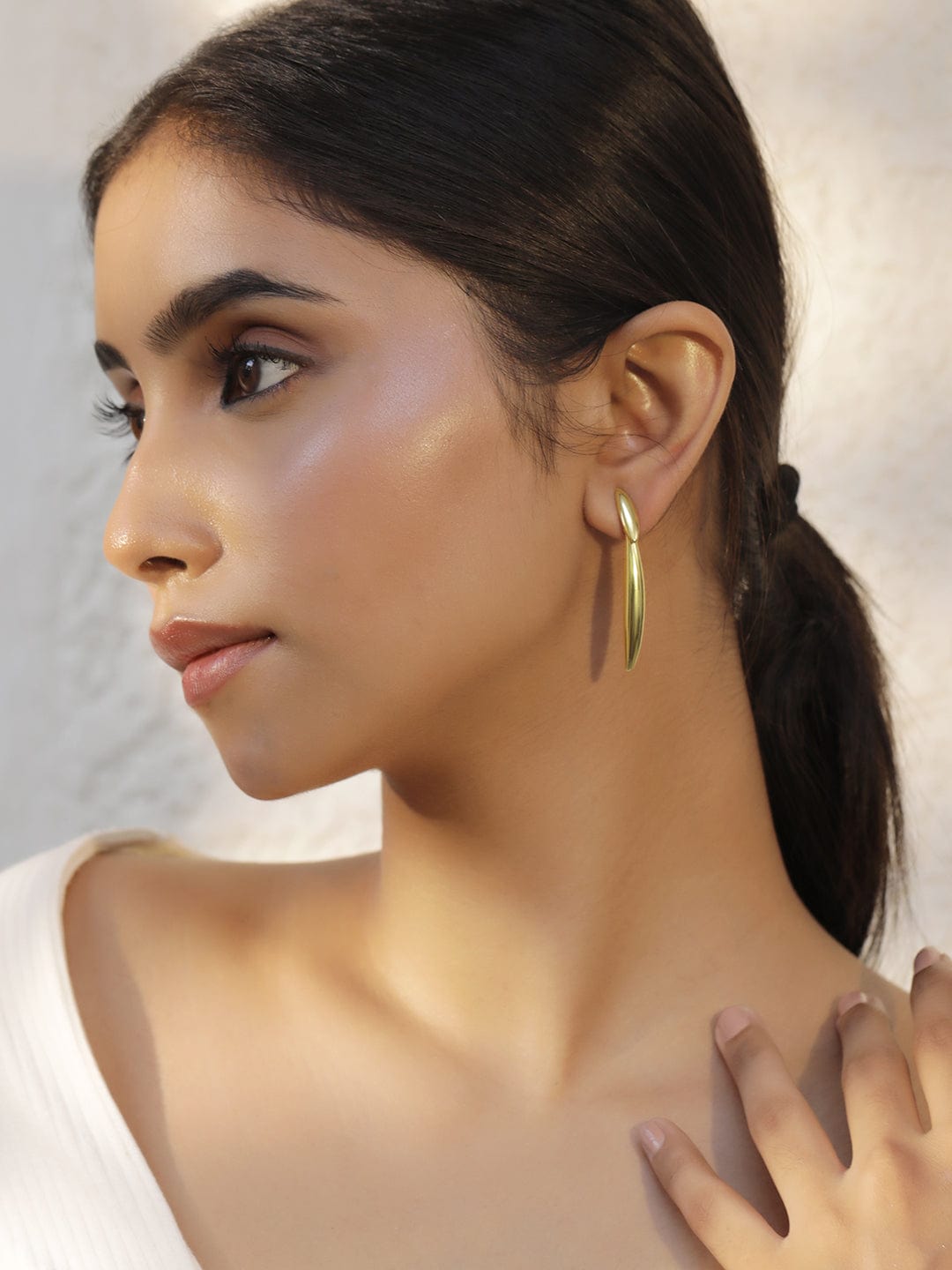 18KT Gold Plated Stainles Steel  Tarnish Free Waterproof Demi-Fine Drop Earrings Drop Earring