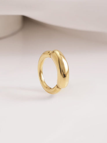 18KT Gold Plated Stainles Steel  Tarnish Free Waterproof Demi-Fine Finger Ring Rings