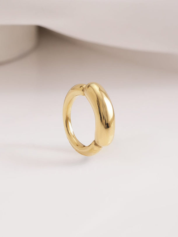 18KT Gold Plated Stainles Steel  Tarnish Free Waterproof Demi-Fine Finger Ring Rings