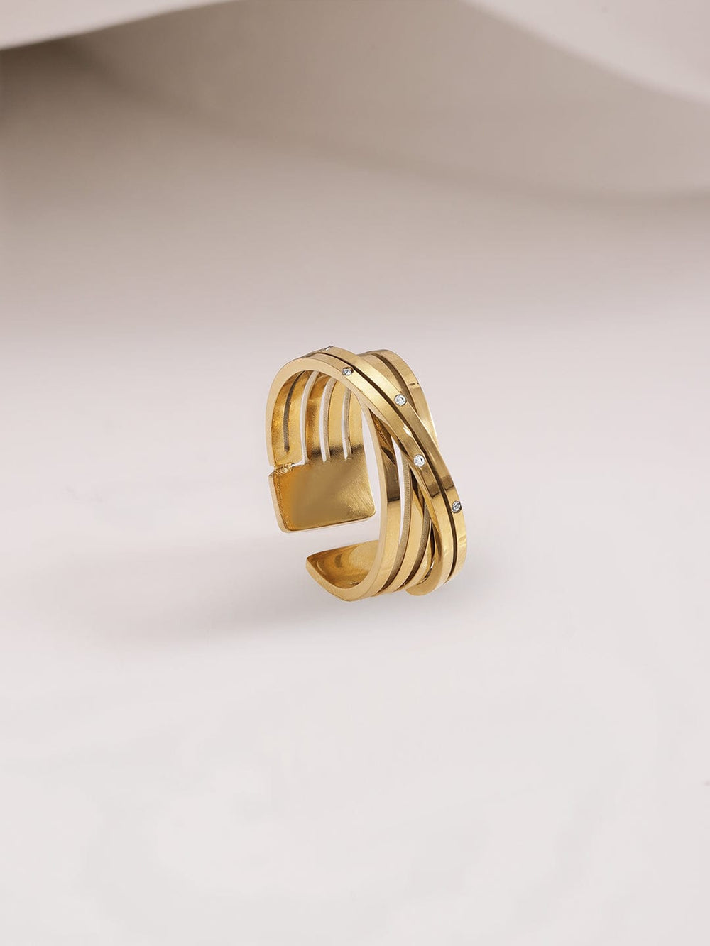 18KT Gold Plated Stainles Steel  Tarnish Free Waterproof Demi-Fine Finger Ring Rings