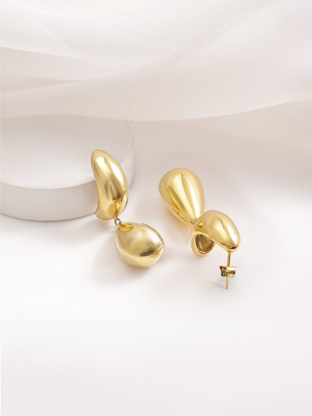 18KT Gold Plated Stainles Steel  Tarnish Free Waterproof Demi-Fine Teardrop Earrings Drop Earrings