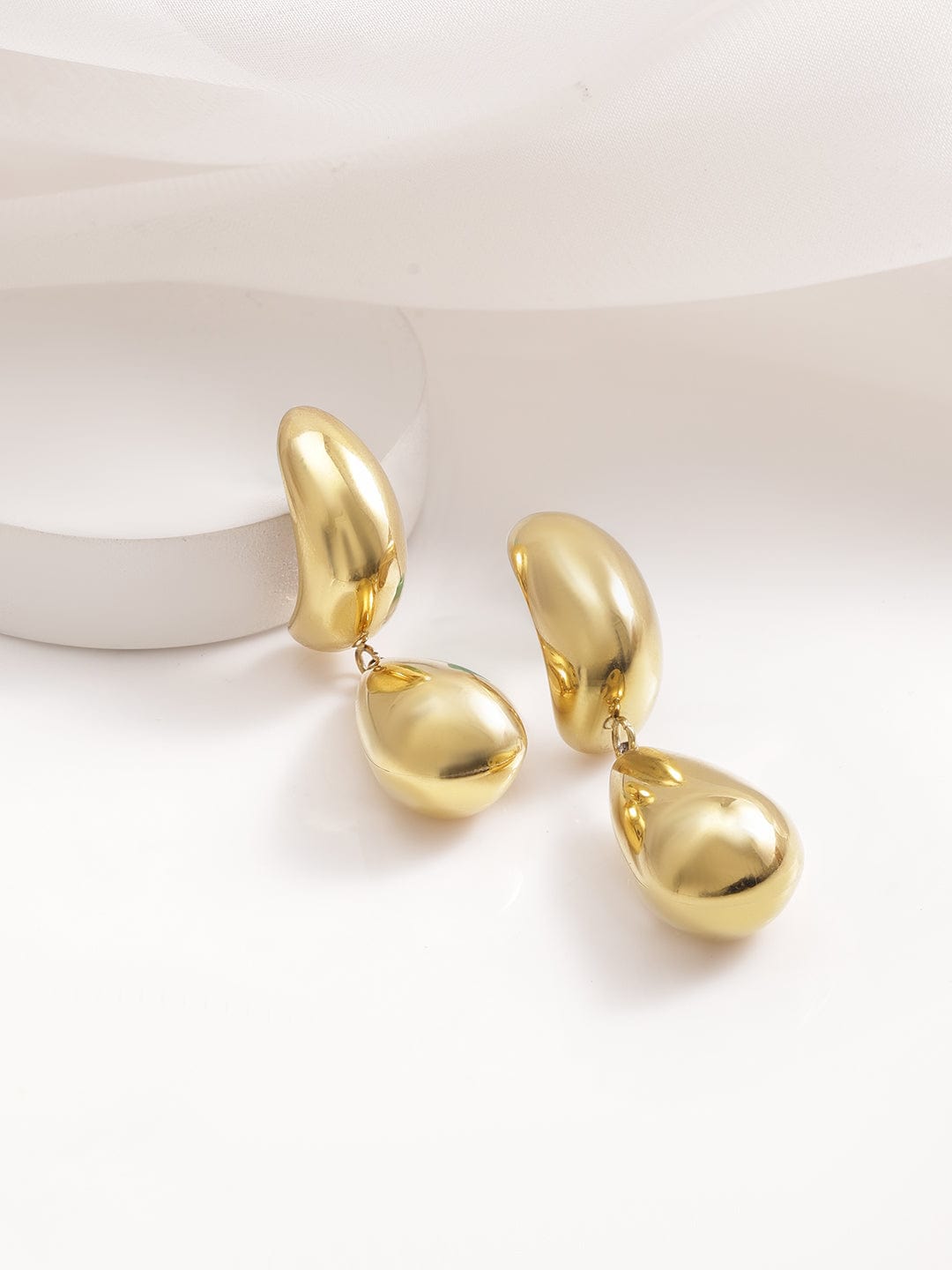 18KT Gold Plated Stainles Steel  Tarnish Free Waterproof Demi-Fine Teardrop Earrings Drop Earrings
