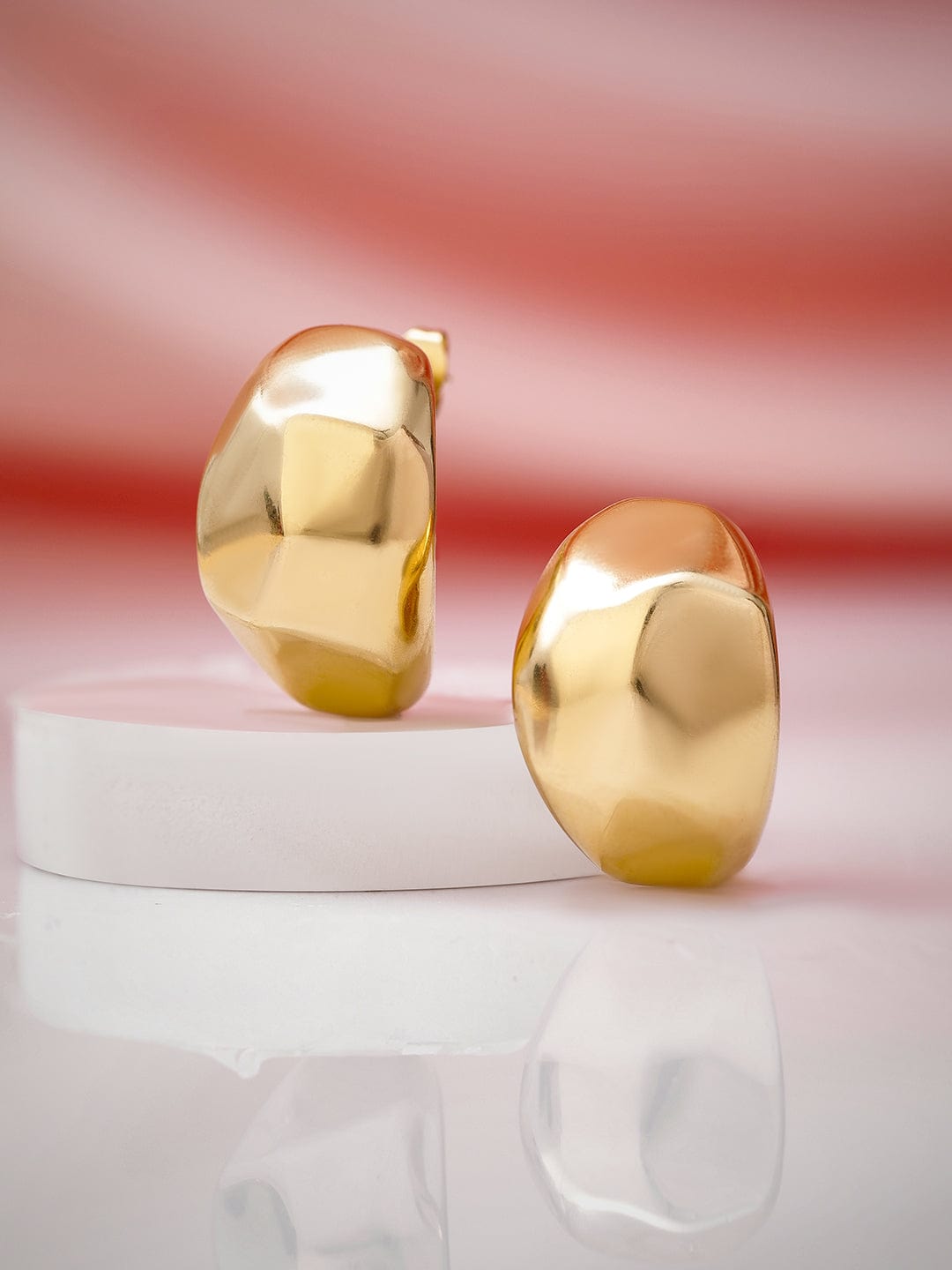 18KT Gold Plated Stainless Steel Tarnish-Free Waterproof Bold Stud Earrings Stud Earrings