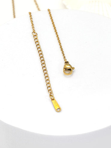 18KT Gold Plated Stainless Steel Tarnish-Free Waterproof Bow Pendant Necklace Necklace and Chains