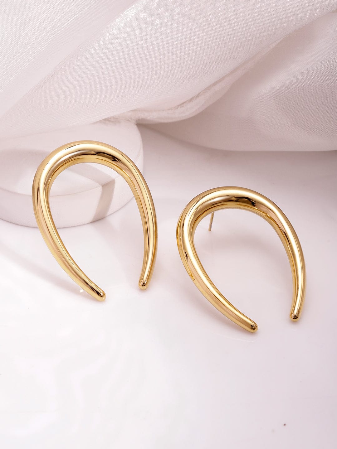 18KT Gold Plated Stainless Steel  Tarnish Free Waterproof Demi-Fine Hoop Earrings Hoop