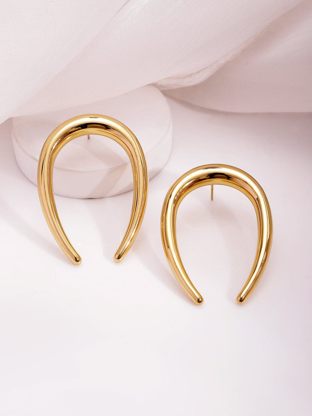 18KT Gold Plated Stainless Steel  Tarnish Free Waterproof Demi-Fine Hoop Earrings Hoop