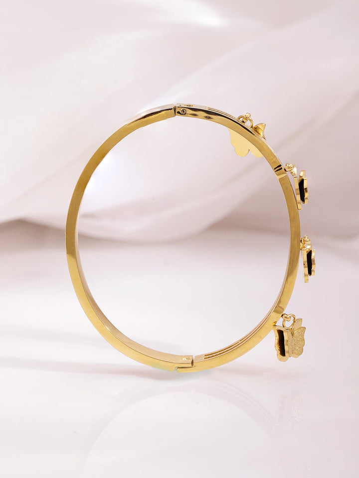 18KT Gold Plated Stainless Steel  Tarnish Free Waterproof Demi-Fine Kada Bracelet Kada Bracelet