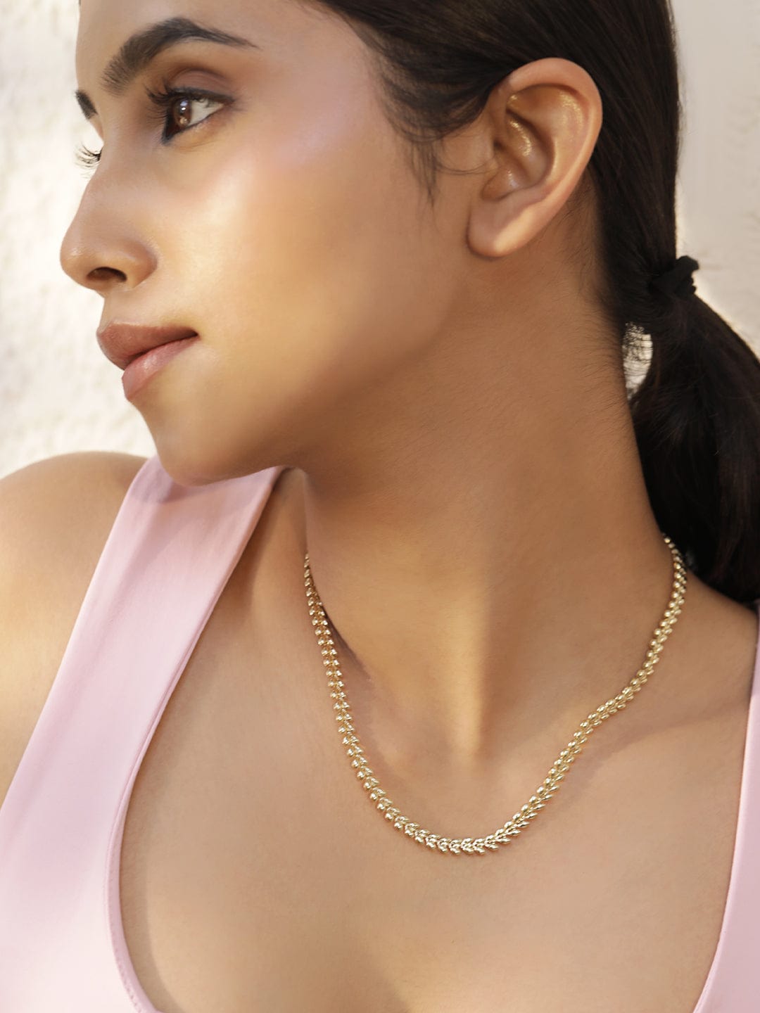 18KT Gold Plated Stainless Steel  Tarnish Free Waterproof Demi-Fine Link Necklace Necklace and Chains