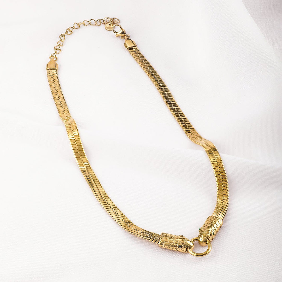 18KT Gold Plated Stainless Steel Tarnish-Free Waterproof Demi-Fine Omega Necklace Necklace & chain