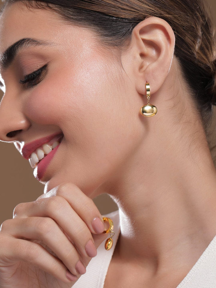 18KT Gold Plated Stainless Steel Tarnish-Free Waterproof Drop Dangle Earrings Drop Earrings