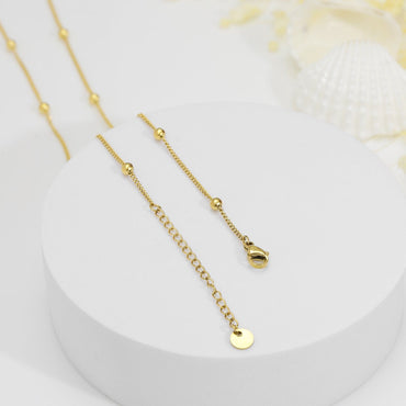 18KT Gold Plated Stainless Steel Tarnish-Free Waterproof Heart Link Necklace Necklace and Chains