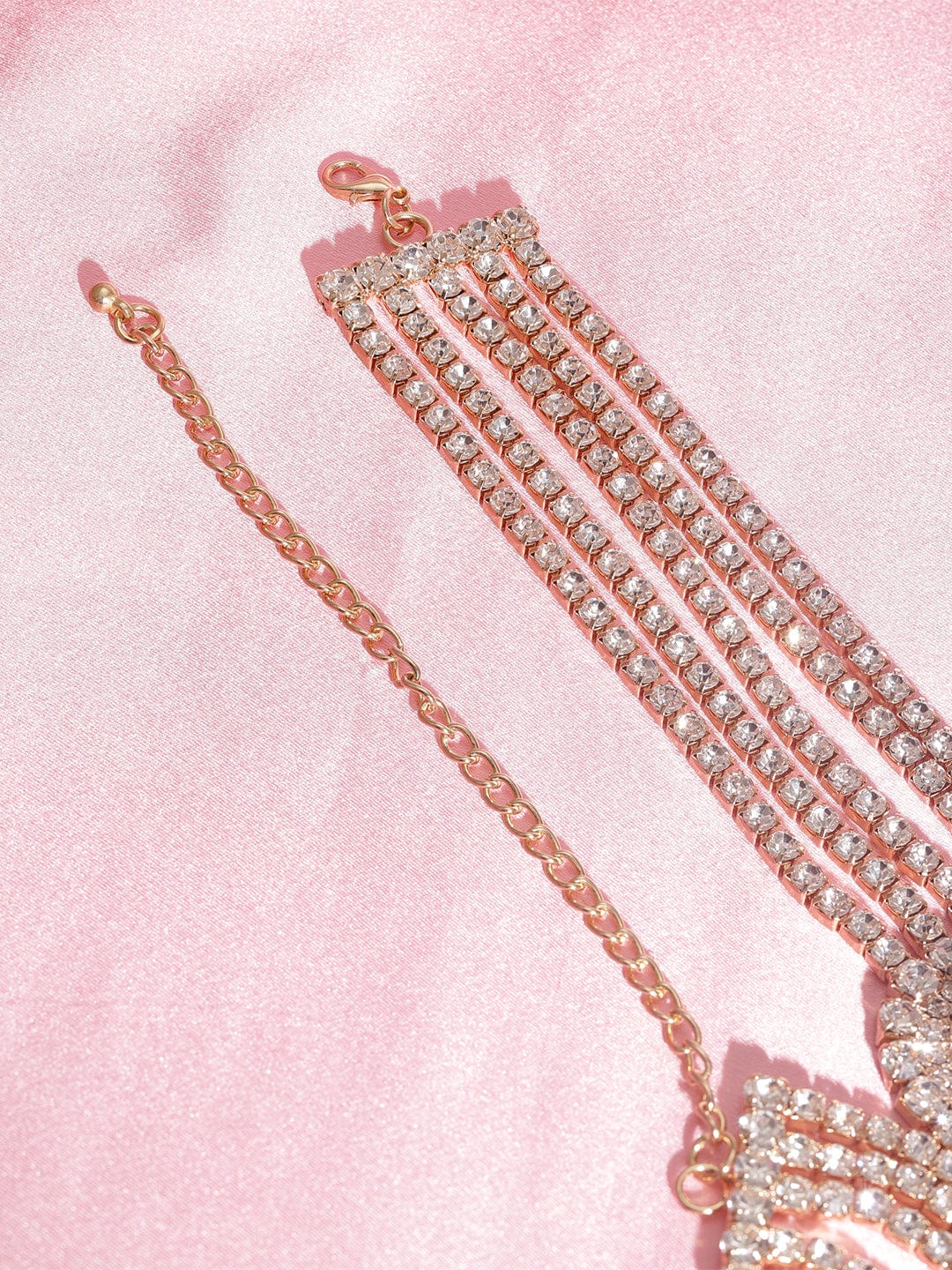 Arzonai Full diamond size pearl open collar female Japanese and Korean net  red short necklace bracelet