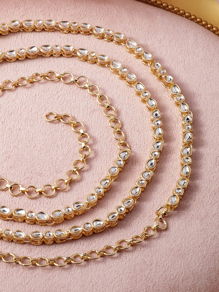 22K Gold Plated Kundan Studded Traditional Kamarbandh Saree Accessories