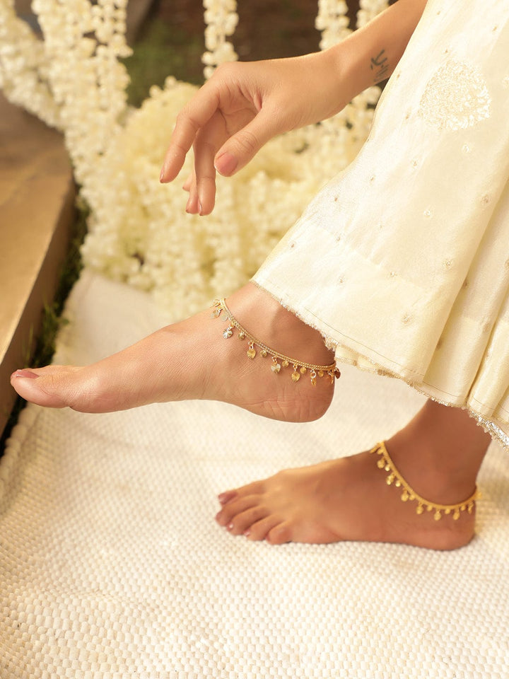 22K Gold-Plated Linked Chain Anklet Timeless Elegance for Your Ankles Accessories 