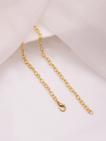22KT Gold Plated Brass Floral Pandent With Chain Necklace & chain