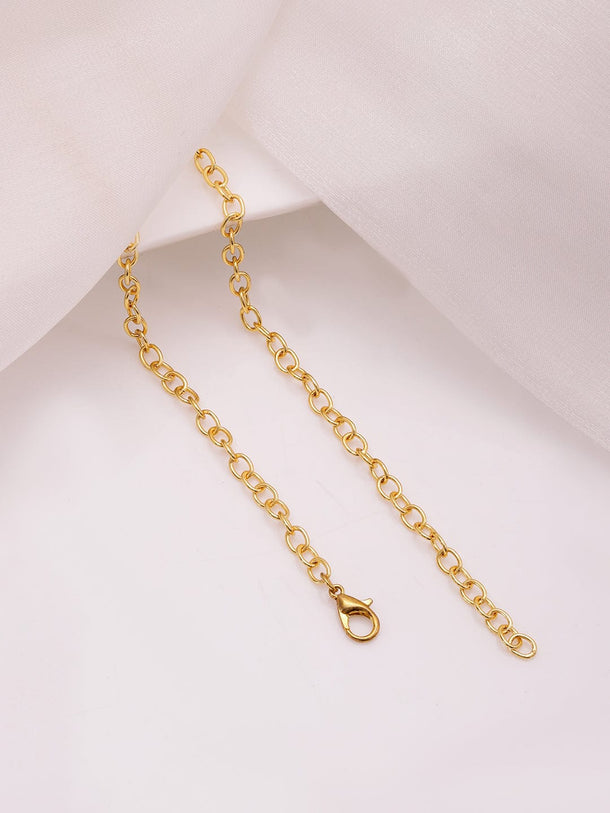 22KT Gold Plated Brass Floral Pandent With Chain Necklace & chain