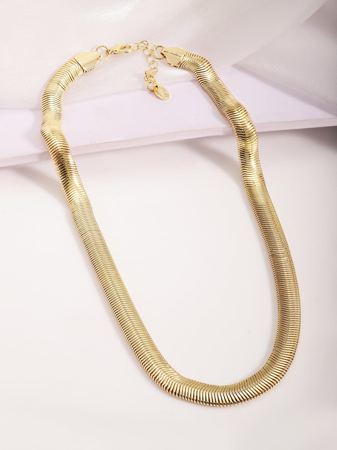 22KT Gold Plated Brass Intricate Linked Necklace Necklace & Chains